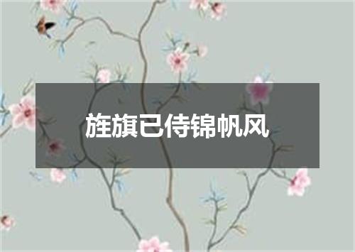 旌旗已侍锦帆风