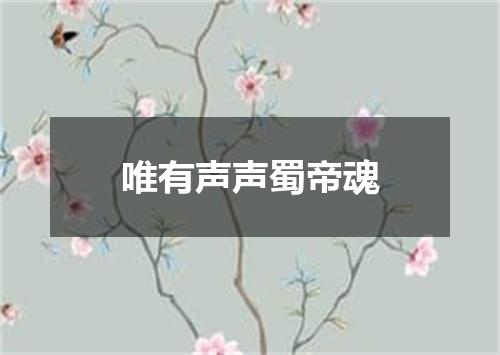 唯有声声蜀帝魂