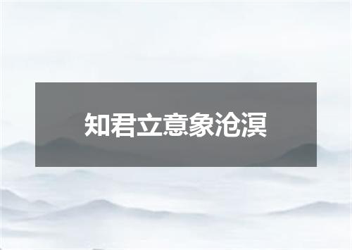 知君立意象沧溟