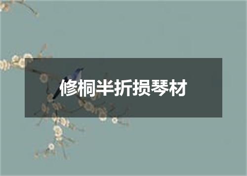 修桐半折损琴材