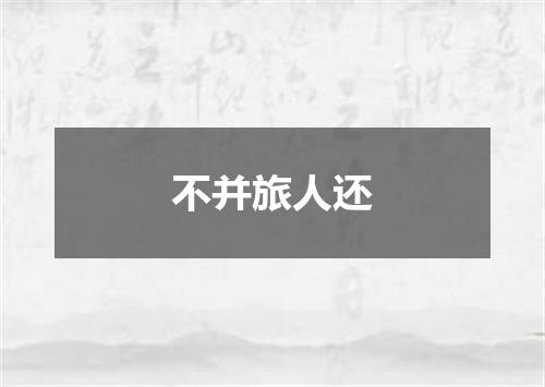 不并旅人还