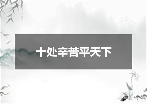 十处辛苦平天下