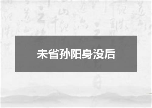 未省孙阳身没后