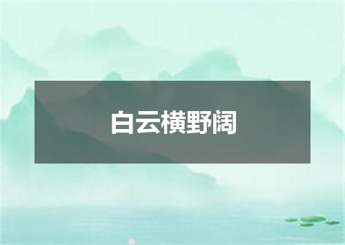 白云横野阔