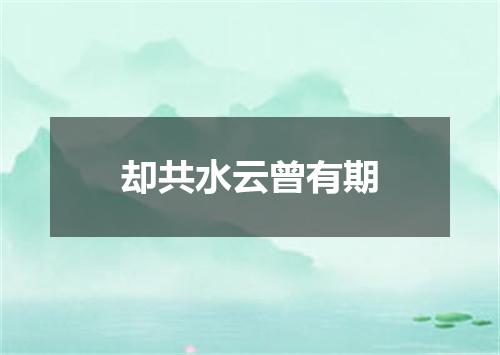 却共水云曾有期