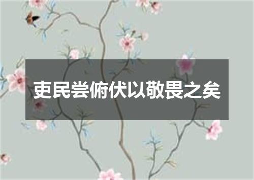 吏民尝俯伏以敬畏之矣
