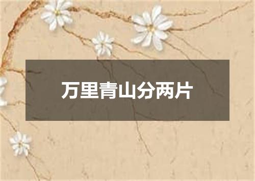 万里青山分两片