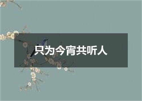 只为今宵共听人