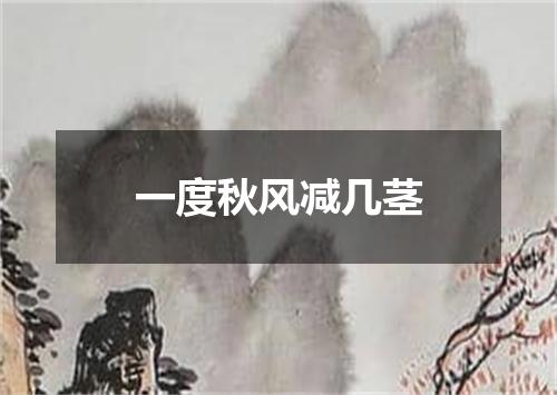 一度秋风减几茎