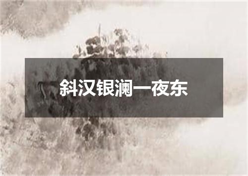 斜汉银澜一夜东