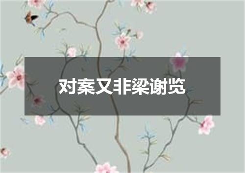对案又非梁谢览