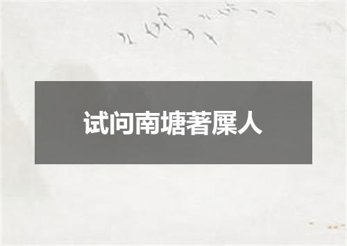 试问南塘著屟人