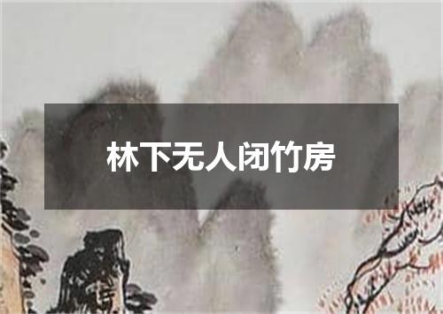 林下无人闭竹房