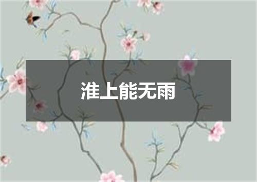 淮上能无雨