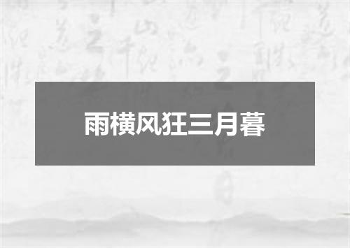 雨横风狂三月暮