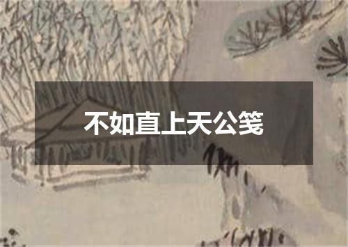 不如直上天公笺