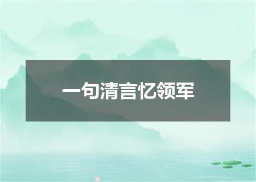 一句清言忆领军