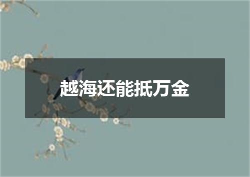 越海还能抵万金