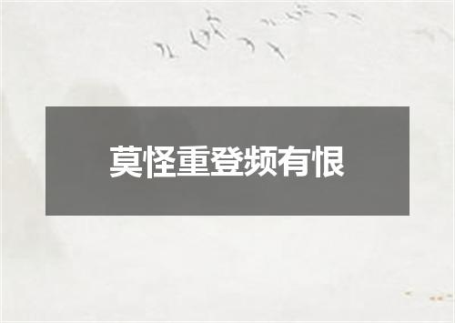 莫怪重登频有恨