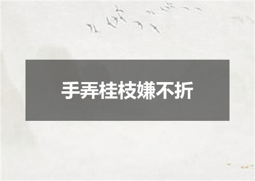 手弄桂枝嫌不折