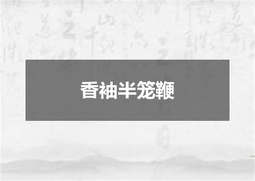 香袖半笼鞭