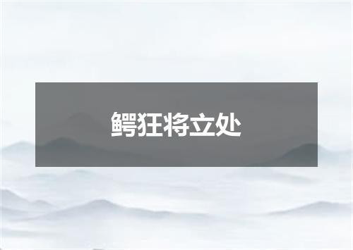 鳄狂将立处