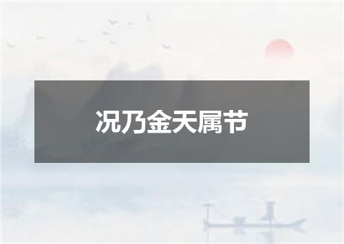 况乃金天属节