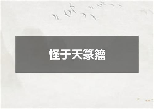 怪于天篆籀