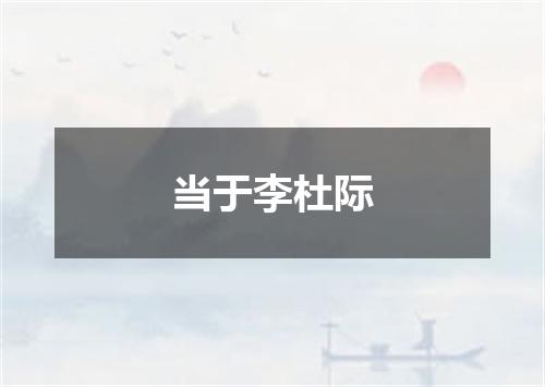 当于李杜际