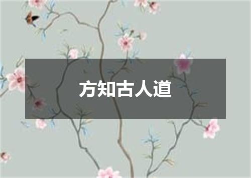 方知古人道