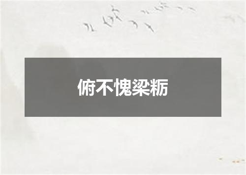 俯不愧梁粝
