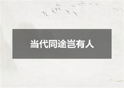 当代同途岂有人