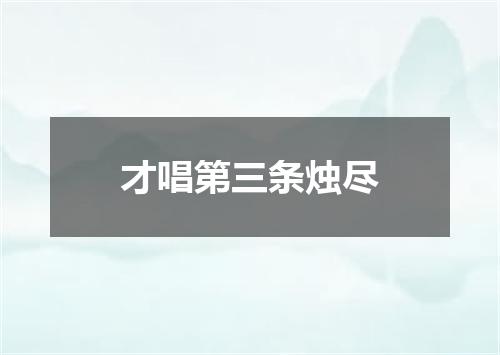 才唱第三条烛尽