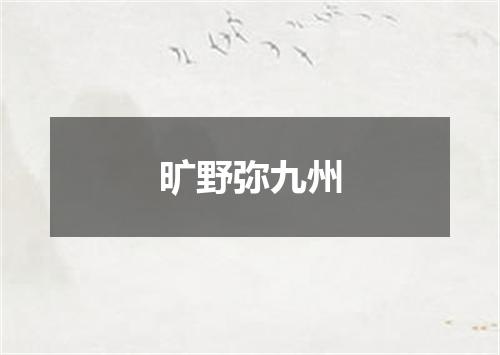 旷野弥九州