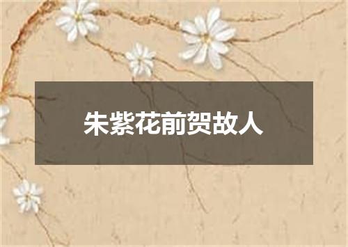 朱紫花前贺故人
