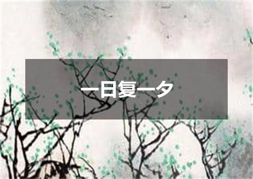 一日复一夕