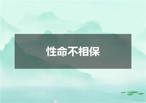 性命不相保