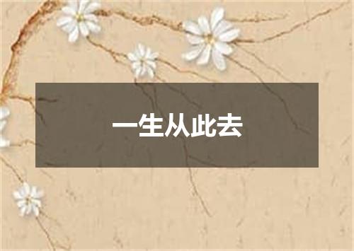 一生从此去
