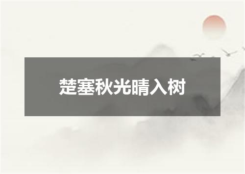 楚塞秋光晴入树