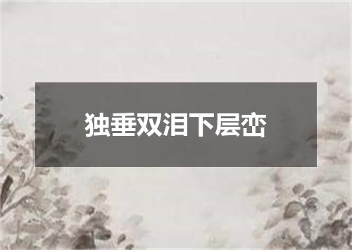 独垂双泪下层峦