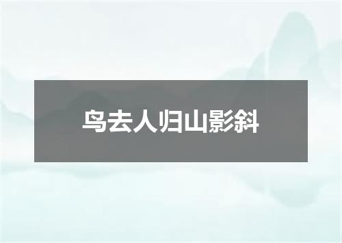 鸟去人归山影斜