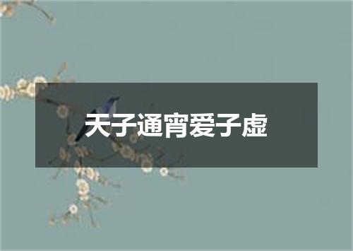 天子通宵爱子虚
