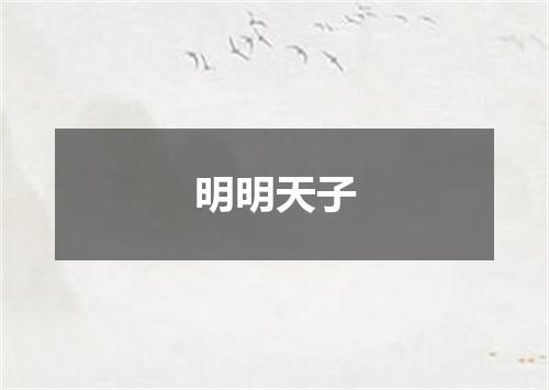 明明天子
