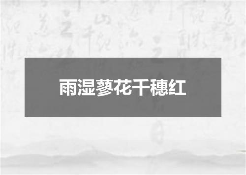 雨湿蓼花千穗红