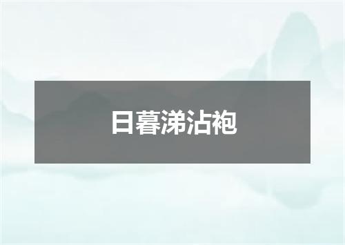 日暮涕沾袍