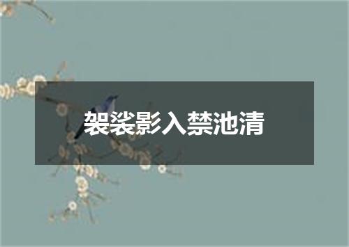 袈裟影入禁池清