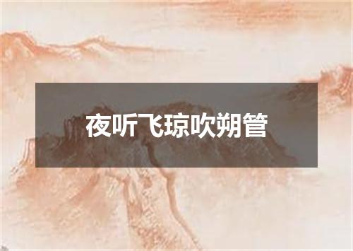 夜听飞琼吹朔管