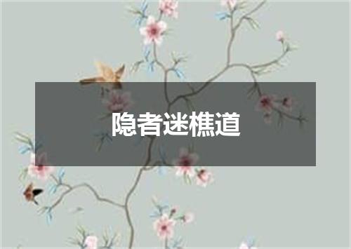 隐者迷樵道