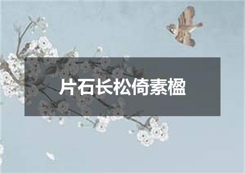片石长松倚素楹