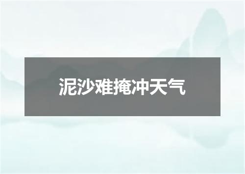 泥沙难掩冲天气
